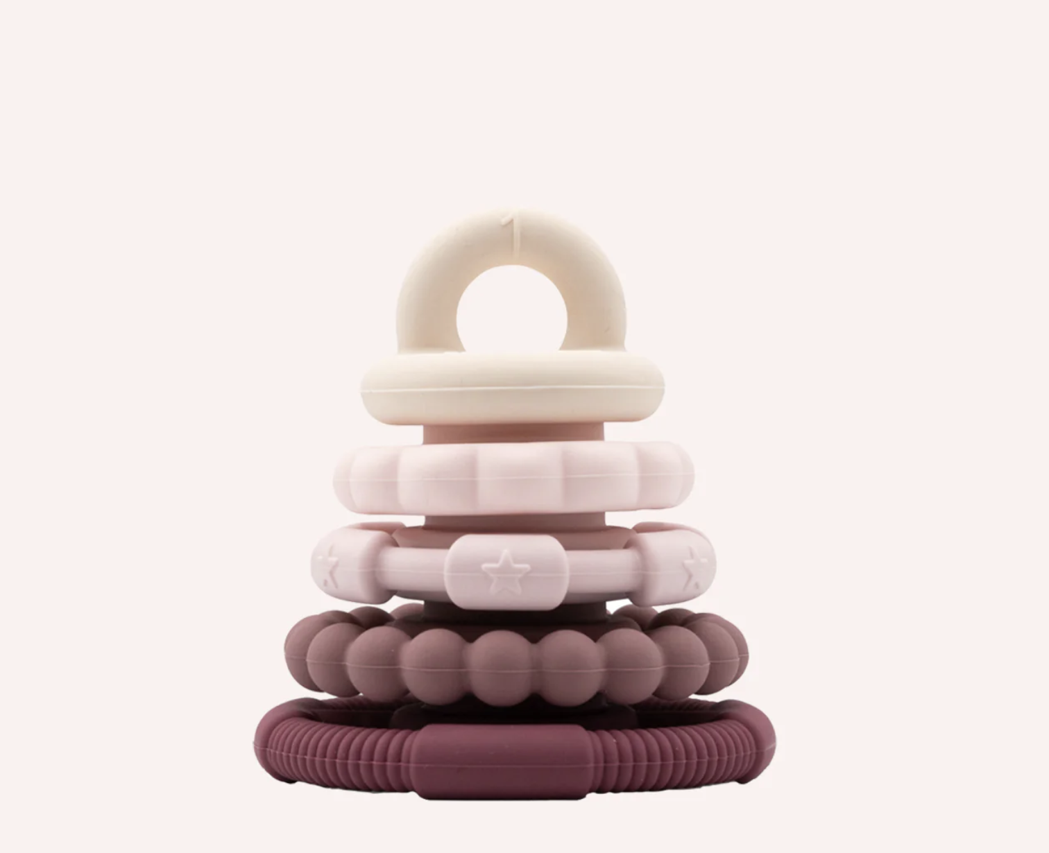 Jellystone Designs Rainbow Stacker and Teether Toy - Dusty - The memo